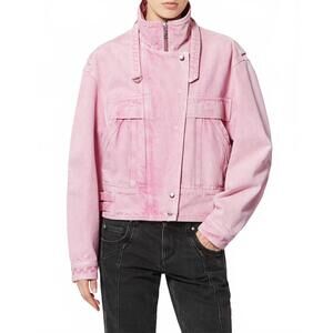 NEW ISABEL MARANT joseline zip up jacket in pink